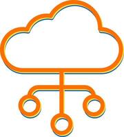 icona del vettore di cloud computing