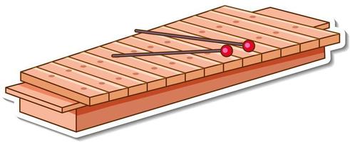 adesivo xilofono strumento musicale vettore