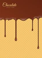 Cioccolato liquido o vernice marrone. Illustrazione vettoriale