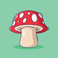 carino cartone animato vettore illustrazione di fungo