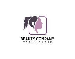 logo per attività commerciale nel il industria di bellezza, Salute, personale igiene. bellissimo Immagine di un' femmina viso. lineare stilizzato Immagine. logo di un' bellezza salone, Salute industria, trucco artista. vettore