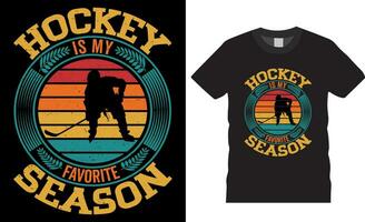 hockey è mio preferito stagione ghiaccio hockey t camicia design vettore illustrazione