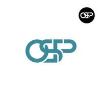 lettera osp monogramma logo design vettore