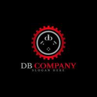 settore automobilistico db lettera logo, semplice e moderno. vettore