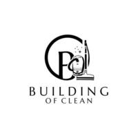 vuoto addetto alle pulizie B lettera logo. adatto per il edificio Manutenzione industria, casa, ufficio, lavanderia, pulizia servizio eccetera. vettore