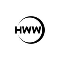 hww logo disegno, ispirazione per un' unico identità. moderno eleganza e creativo design. filigrana il tuo successo con il Impressionante Questo logo. vettore