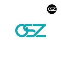 lettera osz monogramma logo design vettore