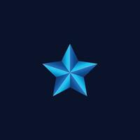 blu stella logo vettore, pendenza colori vettore