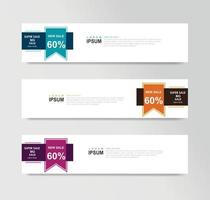 modello di web design banner astratto vettoriale