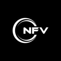 nfv logo disegno, ispirazione per un' unico identità. moderno eleganza e creativo design. filigrana il tuo successo con il Impressionante Questo logo. vettore