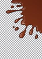 Cioccolato liquido o vernice marrone. Illustrazione vettoriale