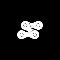 lettera S creato a partire dal catena silhouette per motociclo, bicicletta o bicicletta, macchinari, può uso per arte illustrazione, logo genere, pittogramma, sito web o grafico design elemento. vettore illustrazione