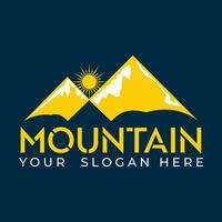 modello di progettazione del logo vettoriale di montagna
