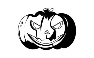 Questo è il simbolo o Immagine quello sta per Halloween. un' veramente grande zucca con un' spaventoso faccia.lineare stile. vettore