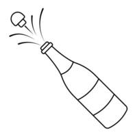 apertura bottiglia vino, popping sughero bottiglia vino, simbolo vittoria celebrazione vettore