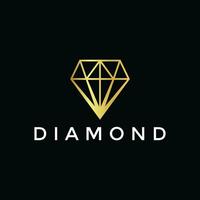 diamante minimalista logo design modello vettore