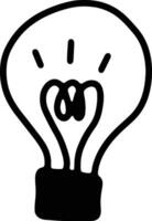 soluzione simbolo, lampada icona, idea vettore