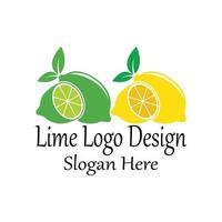 icona del modello di vettore di logo di lime fresco limone