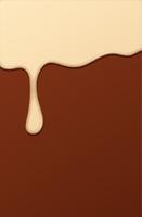 Cioccolato liquido o vernice marrone. Illustrazione vettoriale