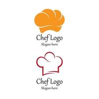 cappello chef logo modello illustrazione vettoriale