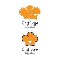 cappello chef logo modello illustrazione vettoriale