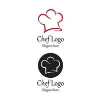 cappello chef logo modello illustrazione vettoriale