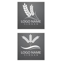 agricoltura frumento logo modello icona vettore design