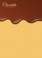 Cioccolato liquido o vernice marrone. Illustrazione vettoriale