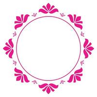 illustrazione di un' floreale ornamento nel un' cerchio vettore