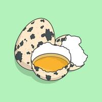 Quaglia uova vettore illustrazione. pollo Quaglia uova piatto icona
