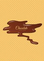 Cioccolato liquido o vernice marrone. Illustrazione vettoriale