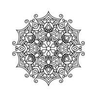 decorativo mandala e modello per mehndi, nozze, tatuaggio, Islam, indiano, Arabo. schema mandala colorazione libro pagina. vettore