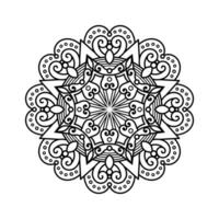 decorativo mandala e modello per mehndi, nozze, tatuaggio, Islam, indiano, Arabo. schema mandala colorazione libro pagina. vettore