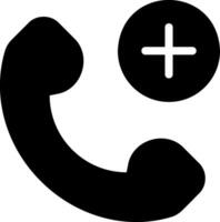 icona del glifo della telefonata vettore