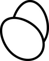 icona della linea dell'uovo vettore