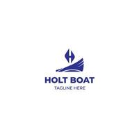 lettera h monogramma barca logotipo logo di yacht club design modello vettore e completamente modificabile