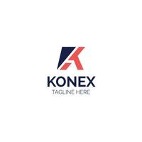 lettera K logo icona design modello elementi vettore e modificabile