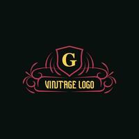 Vintage ▾ logo modello fiorisce calligrafico elegante ornamento Linee. attività commerciale cartello, identità per ristorante, regalità, boutique, bar, Hotel, araldico, gioielleria, moda e altro vettore illustrazione