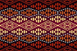 etnico astratto ikat.senza soluzione di continuità modello nel tribal.azteco geometrico modello per vivace colore.colorato geometrico ricamo per prodotti tessili,tessuto,abbigliamento,sfondo,batik,maglieria,moda vettore