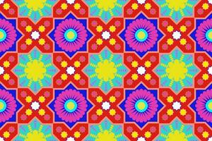 azteco geometrico modello per vivace colore.damasco stile modello per tessile e decorazione.etnica astratto ikat.senza soluzione di continuità modello nel tribal.nativo azteco boho vettore design.