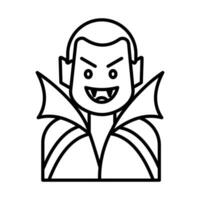 vampiro icona, Halloween, isolare su bianca sfondo. vettore