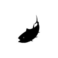 tonno pesce silhouette, può uso per logo genere, arte illustrazione, pittogramma, sito web o grafico design elemento. vettore illustrazione