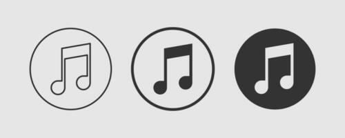 musica App icona vettore impostare. lineare e pieno stile cartello per mobile concetto e ragnatela design.