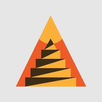 semplice piramide logo icona vettore