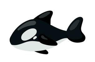 orca balena per carino cartone animato mare animale vettore illustrazione