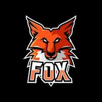 modello di logo mascotte di gioco di Fox esport fox vettore