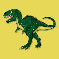 realistico verde t-rex vettore design illustrazione