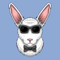 illustrazione vettoriale di occhiali da vista di coniglio