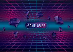 game over game night zona di gioco vettore