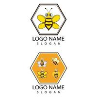 disegno dell'illustrazione dell'icona di vettore del modello di logo dell'ape